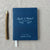 Wedding Guest Book #13 - Custom Hardcover Guest Book - Wedding Guestbook, Personalized Guest Book, Decor - Navy Blue Calligraphy Wreath