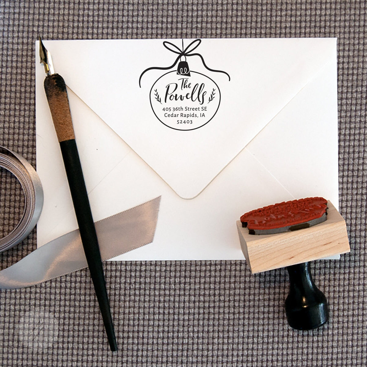Christmas Address Stamp - Happy Holidays Return For Cards Custom & Personalized  Stamp, Holiday Card - Yahoo Shopping