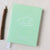 Wedding Guest Book #44 - Custom Hardcover Guest Book - Wedding Guestbook, Personalized Guest Book - Mint - Calligraphy