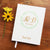 Wedding Guest Book #15 - Custom Hardcover Guest Book - Wedding Guestbook, Personalized Guest Book - Gold Calligraphy - Mint Wreath