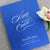 Wedding Guest Book #55 - Hardcover - Wedding Guestbook Wedding Guest Books Custom Guest Book Guestbooks - Royal Blue - Script