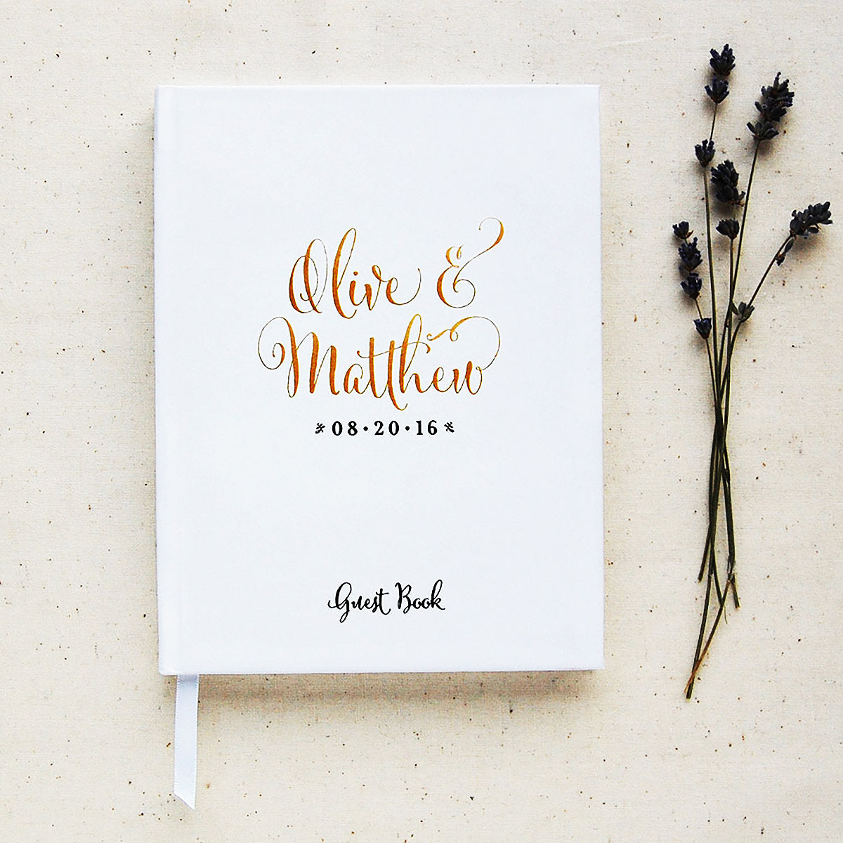 Personalised Traditional Wedding Guest Book