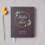 Wedding Guest Book #68 - Custom Hardcover Guest Book - Wedding Guestbook, Personalized Guest Book - Eggplant - Modern Wreath