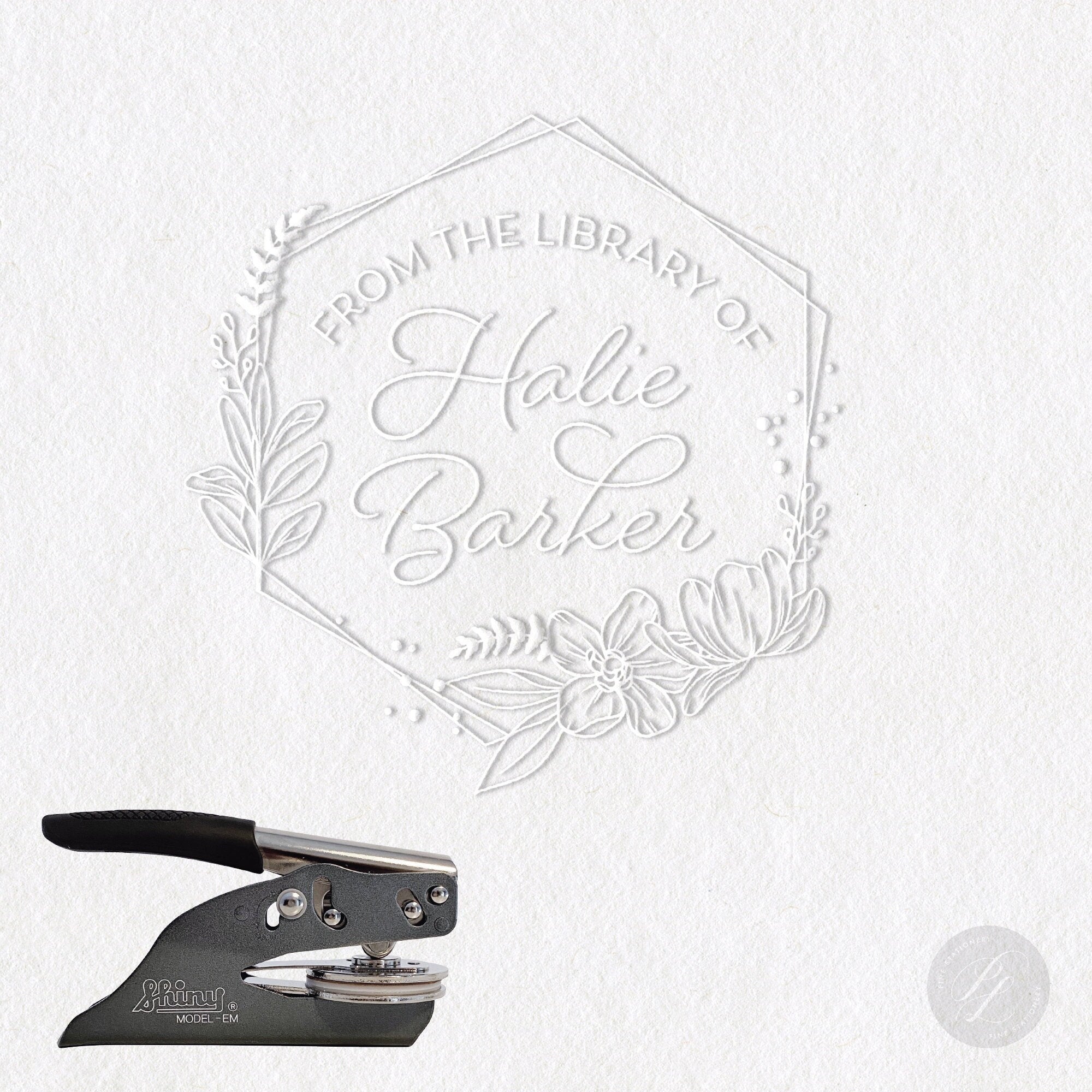 Personalized Embosser Book Stamp - from The Library of - Book Embosser, Personalized Book Embosser, Personal Library Embosser, Custom Embosser  Stamp